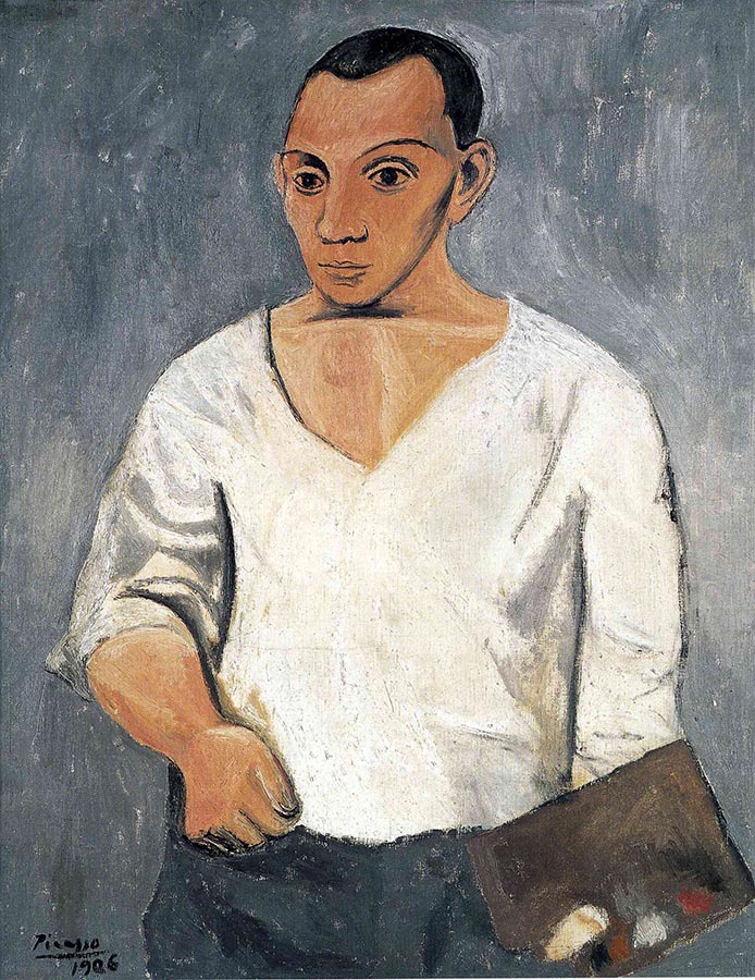 Artwork Image: Self Portrait With A Palette (1906) by Pablo Picasso