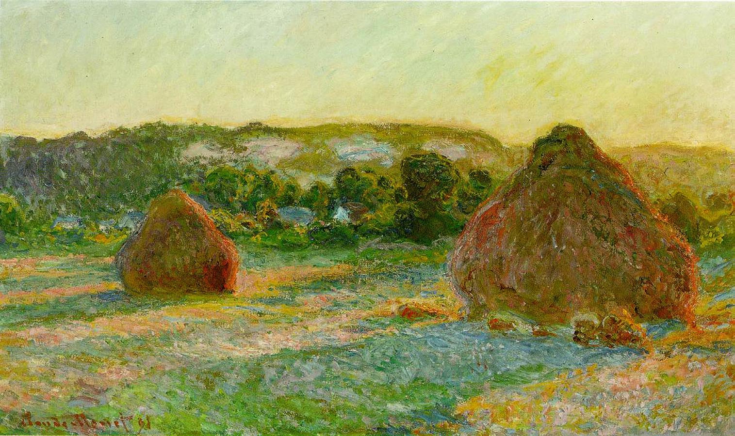 Artwork Image: Wheatstacks (End of Summer) (1891) by Claude Monet