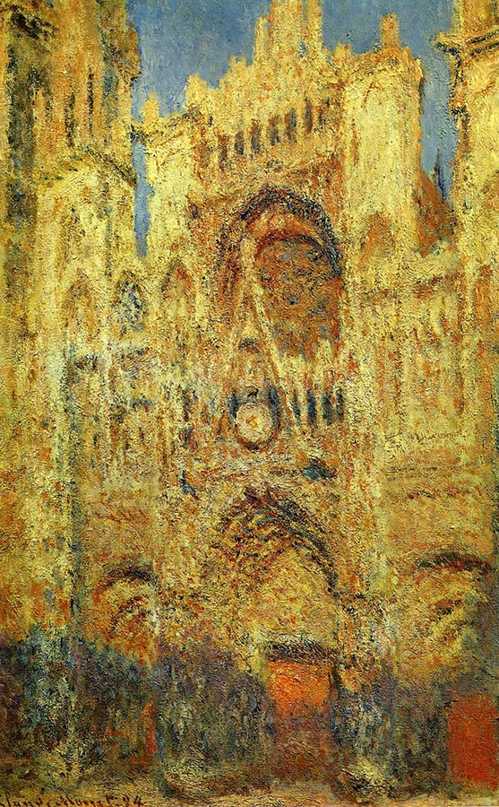 Artwork Image: Rouen Cathedral, Full Sunlight (1894) by Claude Monet