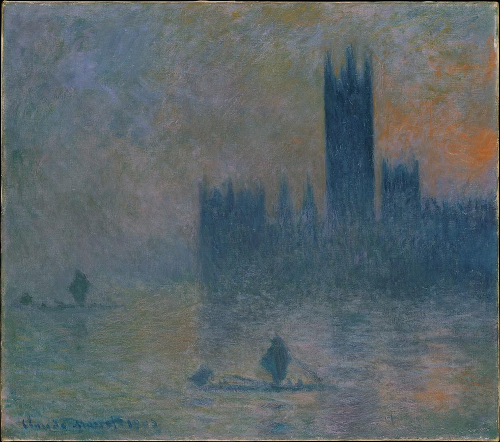 Artwork Image: The Houses of Parliament (Effect of Fog) (1903) by Claude Monet