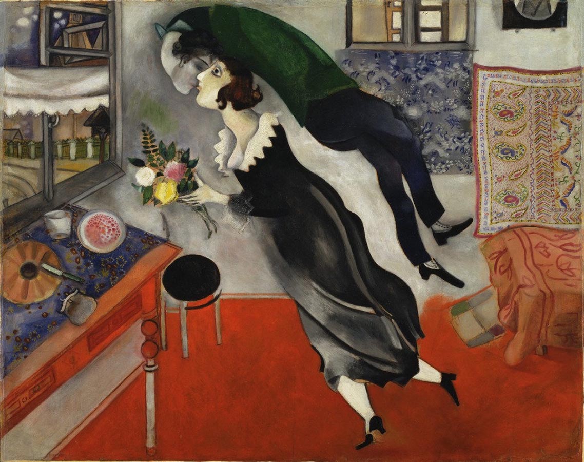 Artwork Image: Birthday (1915) by Marc Chagall