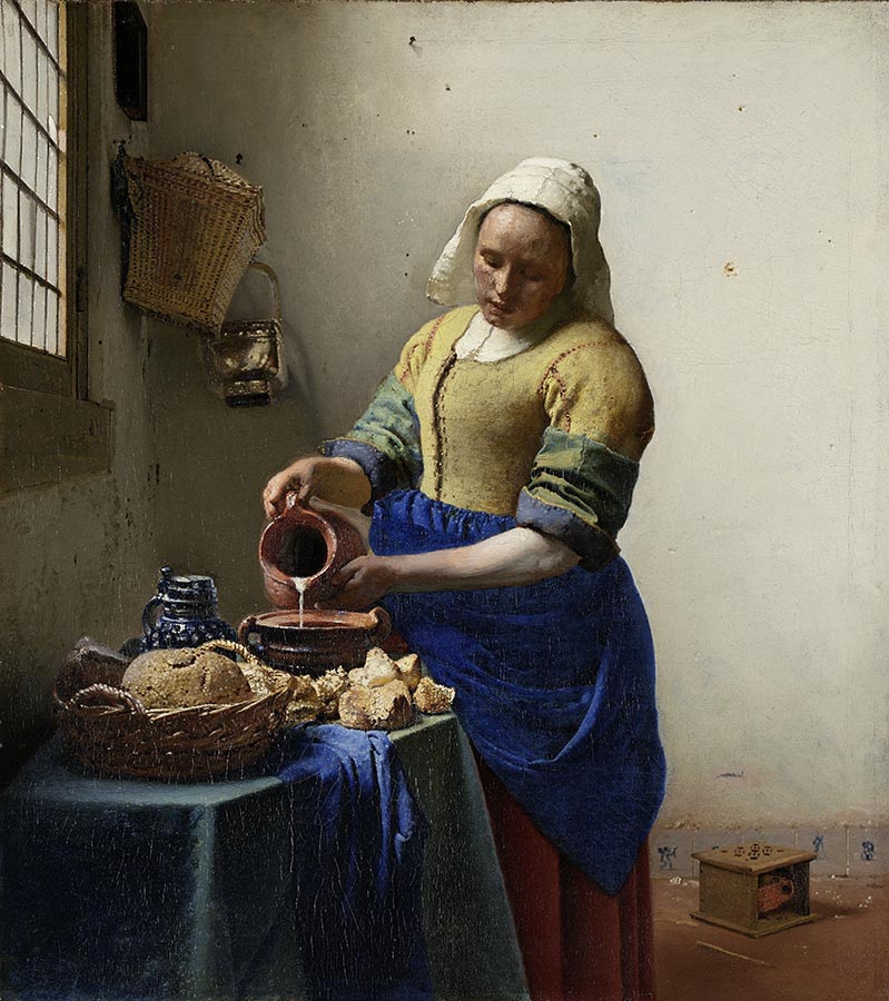 Artwork Image: The Milkmaid (1657) by Jan Vermeer