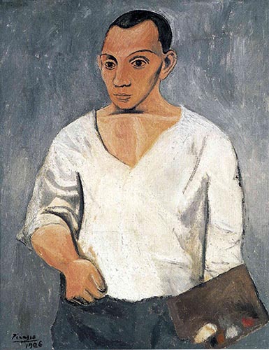 Artwork Image: Self Portrait With A Palette (1906) by Pablo Picasso