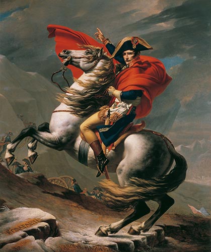 Artwork Image: Napoleon Crossing the Alps (1800) by Jacques-Louis David
