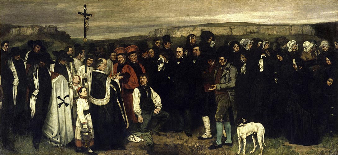 Artwork Image: Burial at Ornans (1849) by Gustave Courbet