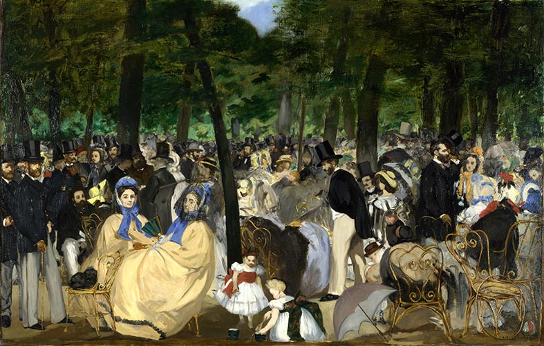 Artwork Image: Music in the Tuileries (1862) by Edouard Manet