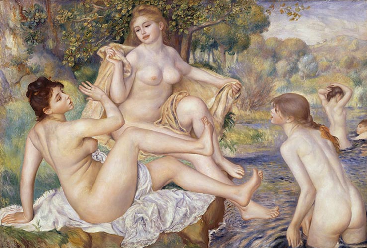 Artwork Image: Large Bathers (1887) by Pierre Auguste Renoir