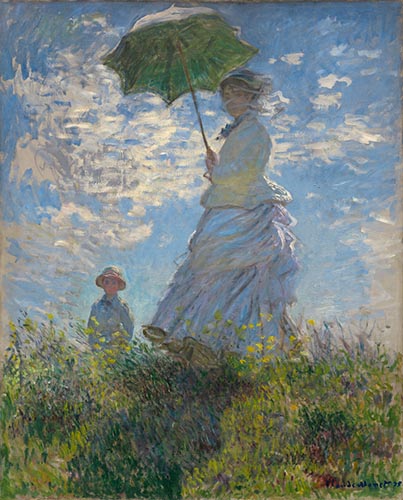 Artwork Image: Woman with a Parasol - Madame Monet and Her Son (1875) by Claude Monet