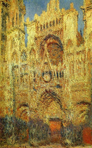 Artwork Image: Rouen Cathedral, Full Sunlight (1894) by Claude Monet