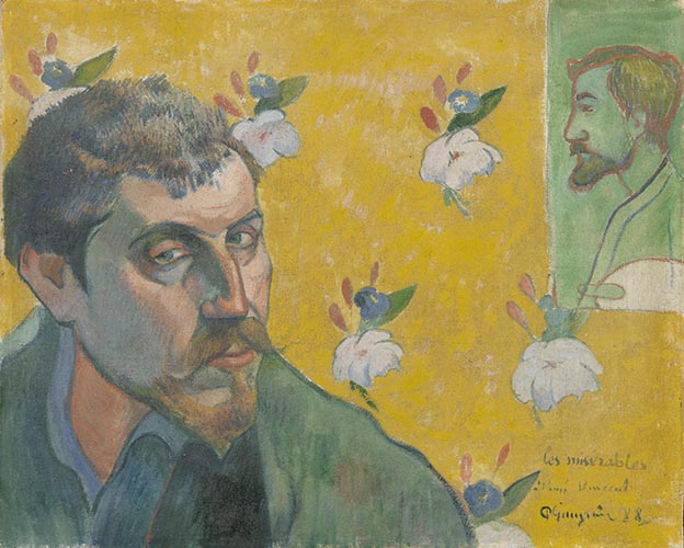 Artwork Image: Self-Portrait Dedicated to Vincent van Gogh (Les Misérables) (1888) by Paul Gauguin