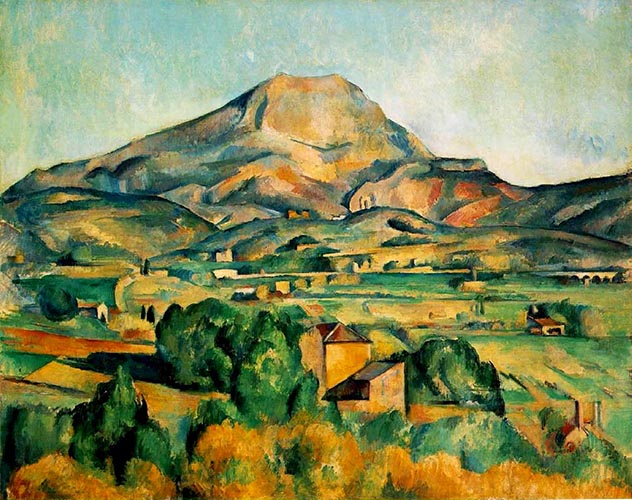 Artwork Image: Mont Sainte-Victoire seen from Bellevue (1885) by Paul Cezanne