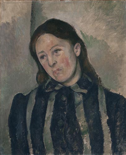 Artwork Image: Portrait of Madame Cézanne with Loosened Hair (1869) by Paul Cezanne