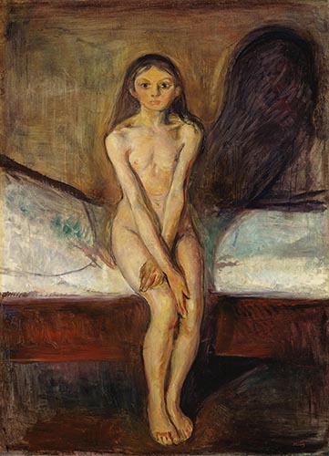 Artwork Image: Puberty (1894) by Edvard Munch