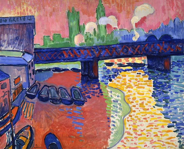 Artwork Image: Charing Cross Bridge (1905) by Andre Derain