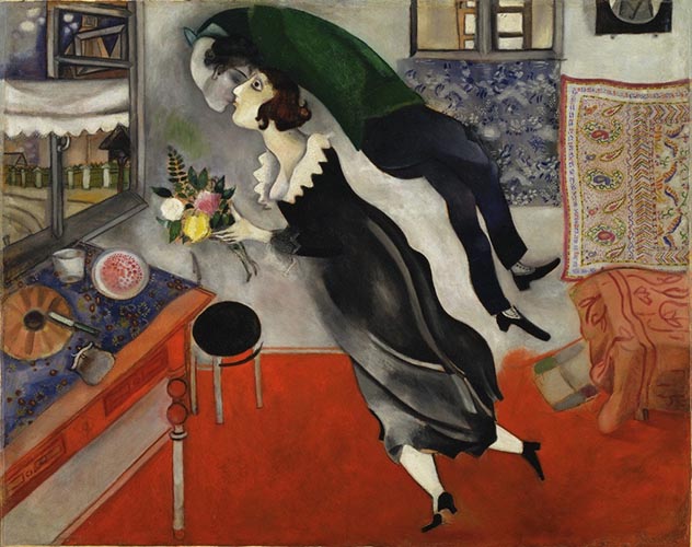 Artwork Image: Birthday (1915) by Marc Chagall