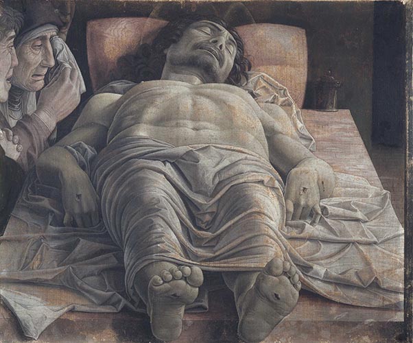 Artwork Image: Lamentation of Christ (1480) by Andrea Mantegna