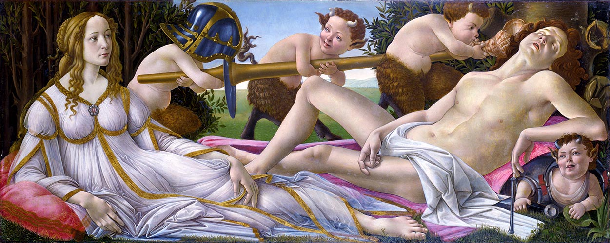 Artwork Image: Venus and Mars (1483) by Sandro Botticelli