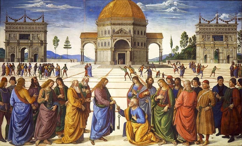 Artwork Image: Delivery of the Keys (1481) by Pietro Perugino