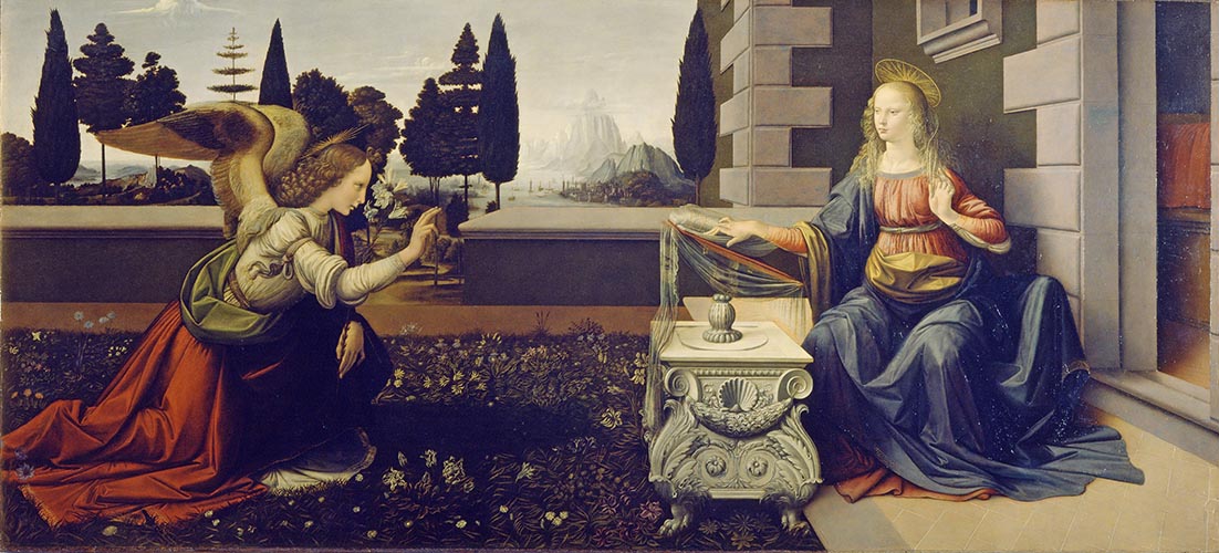 Artwork Image: Annunciation (1472) by Leonardo da Vinci