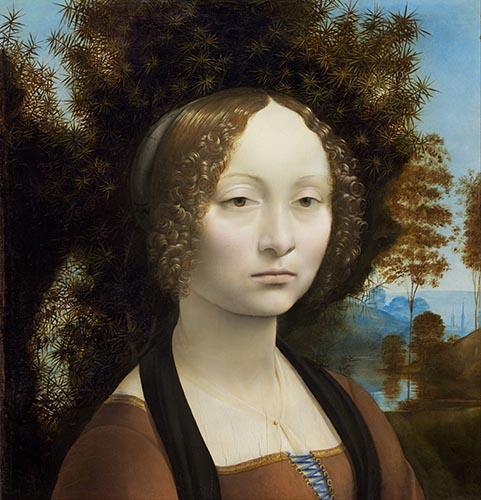 Artwork Image: Ginevra de Benci (1474) by Leonardo da Vinci