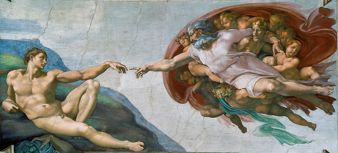 Artwork Image: The Creation of Adam (1512) by Michelangelo