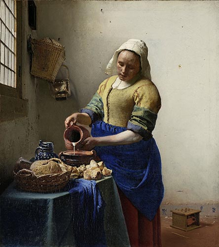 Artwork Image: The Milkmaid (1657) by Jan Vermeer