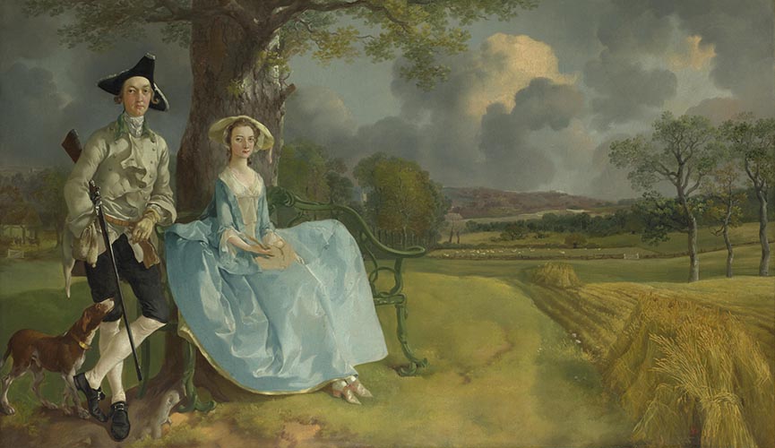 Artwork Image: Mr and Mrs Andrews (1750) by Thomas Gainsborough
