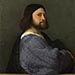 Artwork Image: A Man with a Quilted Sleeve